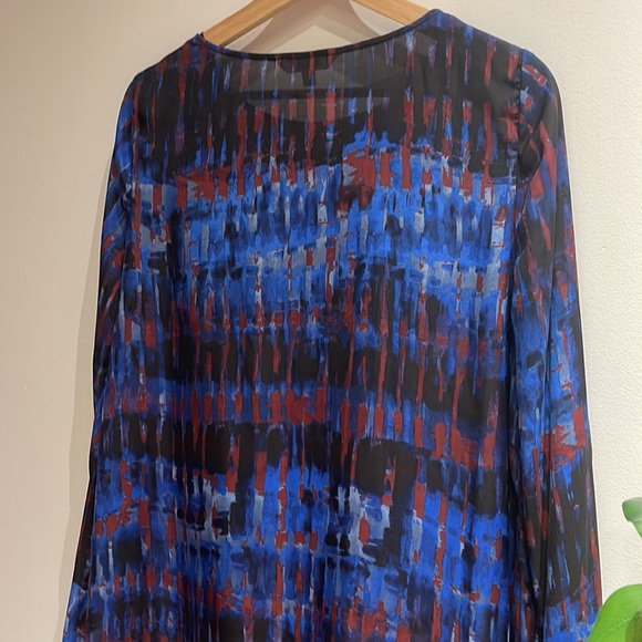 BB Dakota x Steve Madden Revolve Emily Long Sleeve Shift Dress Midnight Sky Blue - Picture 11 of 13